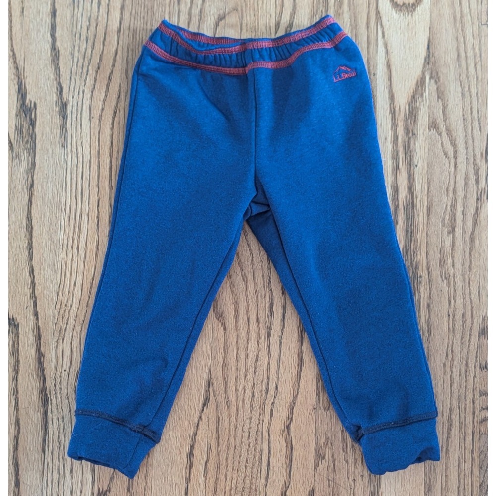 L.L.Bean Fleece Pants 3T Blue Toddler Boys Girls Mountain Fleece Sweatpants